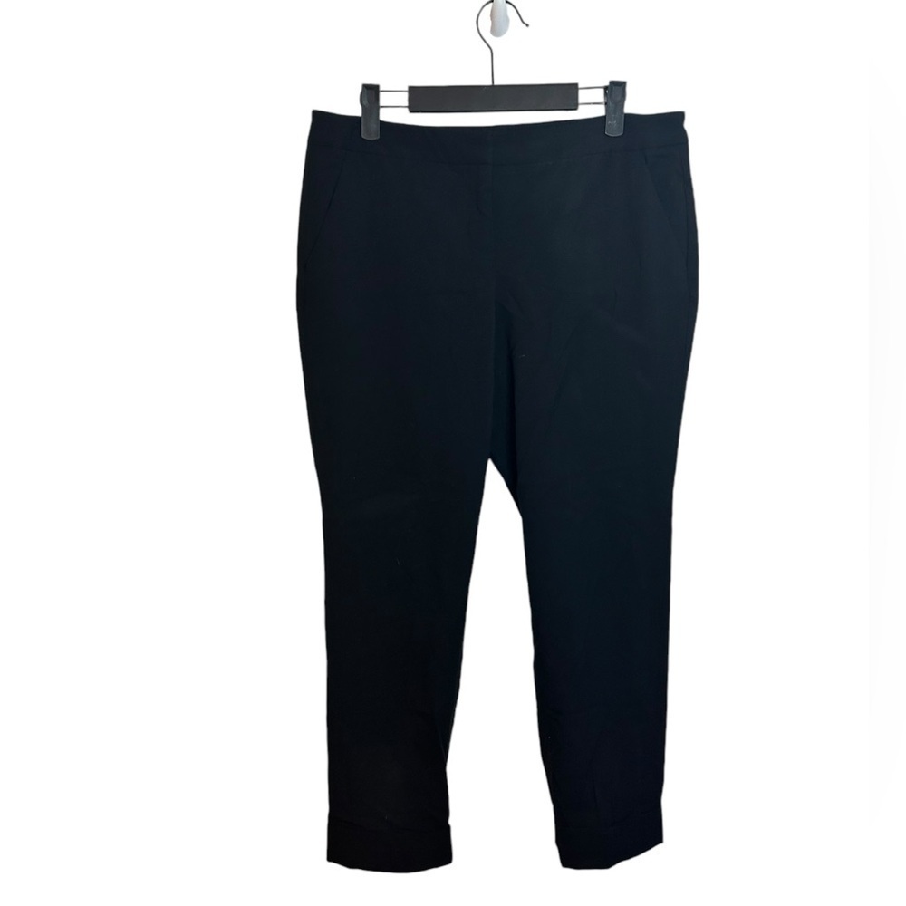 Vince Camuto Black Cuffed Ankle Trousers